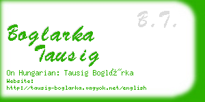 boglarka tausig business card